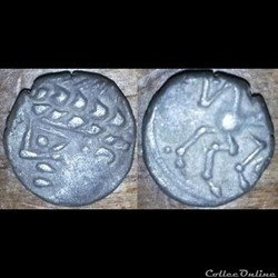 Drachme allobroges au cheval galopant et caducée