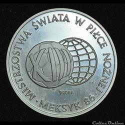 1000 zlotych 1986 Coupe du monde Méxique