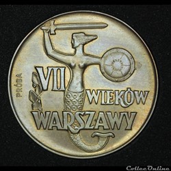 10 zlotych 1965 VIIèm siècle de la Ville de Varsovie