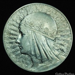 10 zlotych 1932 tête de femme