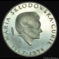 100 zlotych 1974 Marie Curie
