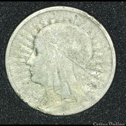 2 zlote 1933 tête de femme