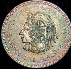 Cuauhtemoc 5 Peso | 1948 | Toning