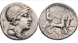 M. Volteius | 78 BCE | Attis/Cybele with lions