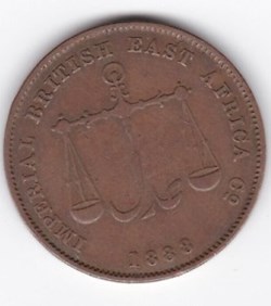 Colonial Kenya Mombasa | 1888 | 1 Pice