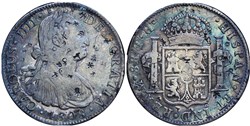 Charles III (Spain) | 1808 | 8 Reales - Chopmarks