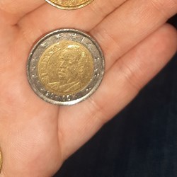 Spanische 2 € Münze aus dem Jahr 2002