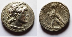 Ptolemy VI Philometor 180 to 164 BC AR Didrachm