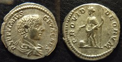Geta, as Caesar AR Denarius AD 198-209