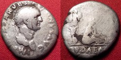 VESPASIAN AR silver Denarius. Judaea (Judea) Capta 69-79 AD