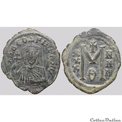 Théophile, follis type 2, Constantinople, 9e officine, Constantinople (829-831 A.D)