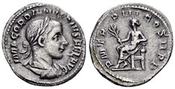 GORDIEN III - Denier Apollon à la Lyre - RIC.114 (R)