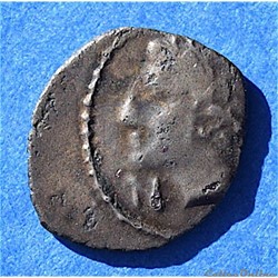 Obole Nemausus (de 120 à 49 av.J.-C.) "Tête juvénile à gauche" - MA bouletées