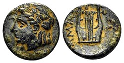 Troas, Hamaxitos. (400-310 av. JC.) Apollon à la Lyre