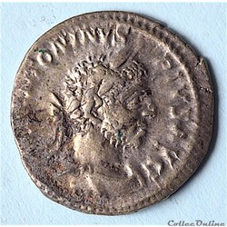 Helagabale (219 - 222 AD) Denier. "INVICTVS SACERDOS AVG"  Rome