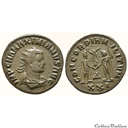 MAXIMIEN HERCULE(285-310 AD) CONCORDIA - Héraclée- RIC.595 var