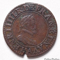 HENRI IIII (IV) (1589 - 1610) - Double tournois 1606 A (Paris)