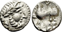 CELTES DU DANUBE - PANNONIE (IIe - Ier siècle avant J.-C.) Drachme du “type de Kugelwange"
