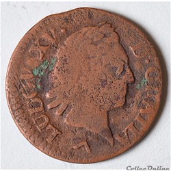 Louis XV (1710 - 1774) - Liard à la vieille tête - 1771 W (Lille)