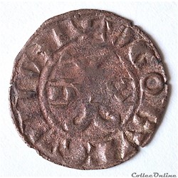 Duché de Bourgogne. Hugues IV (1218-1272). Denier. Dijon