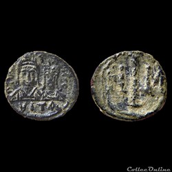 Justin II et Sophie - Decanummium émis à Carthage (565-578) - Sear 400