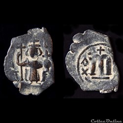 Pseudo byzantine - Pottier Type IV.b module léger (658 - 670 A.D)