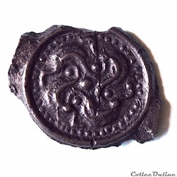 SUESSIONS (région de Soissons) Potin au swastika