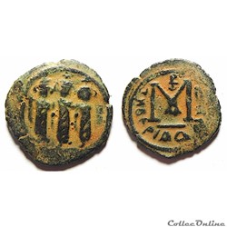 Califat de MU'AWIYA (660 -680 A.D) Fals à "L'empereur et deux Fils" Tibériade Walker 1956, 43-51