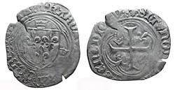 CHARLES VIII Blanc à la couronne n.d. Saint-André de Villeneuve-lès-Avignon