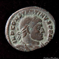 Constantin Ier, follis, Rome  R/ SOLI INVICTO COMITI  RIC 105