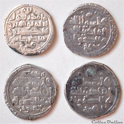 4 Dirham Ghaznavides yamini de Mahmud (384-421 AH) 998-1030 A.D