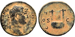 Hadrien, 117-138. As à la Lyre, Rome.