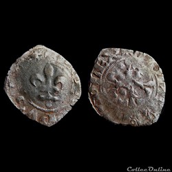 PHILIPPE VI DE VALOIS ( 1328 - 1350 ) Double Parisis 2ème type