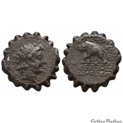 Antiochos VI Dionysos (145-142), AE bronze serratus, Antioche.