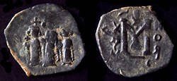 Pseudo byzantine aux 3 empereurs (638-643) Pottier Classe I