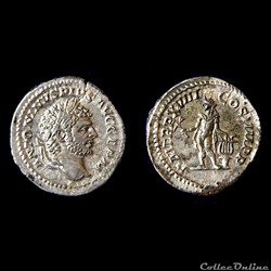 CARACALLA Denier - 215 A.D - Atelier de Rome - RIC 254