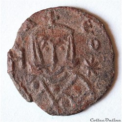 Leo V ou Léon V "l'Arménien" et Constantine (813 - 820 AD) Follis Syracuse