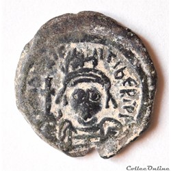 Maurice Tibère (582-602 A.D). Demi-follis émis à Constantinople Sear 497