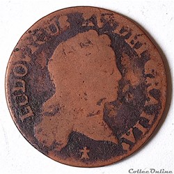LOUIS XV DIT LE BIEN AIMÉ (1710 - 1774) Liard au buste enfantin 1721 Reims