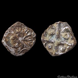 Drachme à la tête négroïde "fourrée" - Volques Arécomiques - 125/-50 av.jc