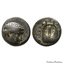 Ionie Colophon (400 - 375 av.jc) Bronze Apollon à la Lyre