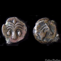 ZEUGITANE - CARTHAGE(400-300 avant J.-C.) Unité de bronze au Palmier