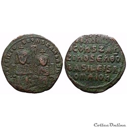 Basile 1er et Constantin VII (867 - 886) Follis Constantinople - Sear 1710 -