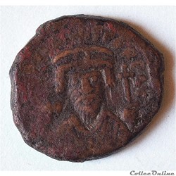 PHOCAS ( 602-610 A.D ) Demi-follis . Atelier de Carthage (602-610)
