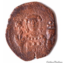 Manuel Ier Comnène avec le monogramme (1143-1180) Demi-Tetarteron -