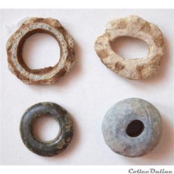 Gaule Celtique, fusaïoles en plomb et bronze (IIème au Ier siècle av.jc)