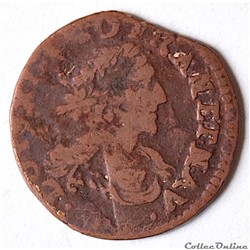 Louis XIII (1610 - 1643) double tournois 1639 - CGKL 512