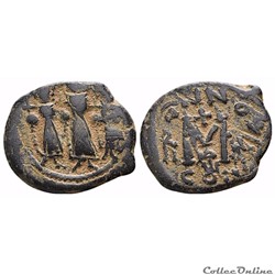 Heraclius, Constantin et Martine (614-638) Follis Constantinople Sear 808