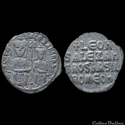 LEO VI LE SAGE (886-912) & ALEXANDRE (912 - 913) "co-empereur" Follis Constantinople