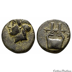Carie Halicarnasse (BC 400-380) Bronze "Apollon à la Lyre (V - IV ème s. avant JC.)